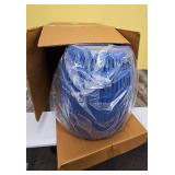 Modern Blue Metal Garden Stool