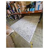 Traditional Oriental Pattern Area Rug in Light Gray and Blue - Retail: $199