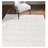 Gertmenian Regent Collection White Textured Area Rug 5x7 - Retail: $299