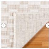 Modern White Cotton Runner Rug