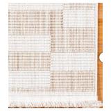 Modern White Cotton Runner Rug