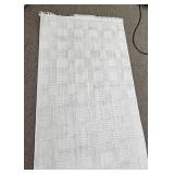 Modern White Cotton Runner Rug