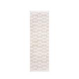 Modern White Cotton Runner Rug
