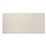 White Geometric Pattern Anti-Fatigue Kitchen Mat