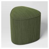 Triangular Shaped Upholstered Corduroy Ottoman Green - Room Essentialsâ¢