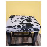 Cow Print Counter Stool with Nail Head Trim