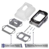 Bates- Weatherproof Electrical Outlet Cover, 3 Pack, 1-Gang, Outdoor Outlet Cover Weatherproof