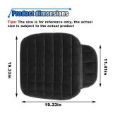 LAINLOY Car Seat Cushion, Soft Plush Vehicle Driver Seat Pad with Storage Pocket, Non-Slip Flat Rubber Bottom, Universal Seat Protector Cover for Truck, Car, SUV, Home, Office, Chair(Black)