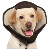 AOFITEE Large Dog Cone - Soft Dog Cone Stop Licking, Adjustable Extra Large Cones Dogs for Wound Healing, Pet Elizabethan Cones Collar After Surgery, XL Fabric Pet E-Collar, Brown X-Large