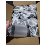 Dabacc 8 OZ Plastic Jars with Lids, 24 Pack Clear Plastic Slime Containers for Kitchen and Household Food Storage of Dry Goods, Creams and More, BPA Free