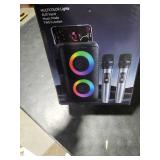 Karaoke Machine, Portable Bluetooth Speaker with 2 Wireless Karaoke Microphones, Karaoke Machine for Adults Kids with PA System,Stage Monitors Support TWS/TF/USB/AUX for Home Party Stage,Xmas Gifts