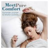 viewstar Pillows Queen Size Set of 2, Hotel Quality, Down Alternative Gusseted Bed Pillows for Side, Back, or Stomach Sleepers, White