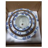 HakkaGirl Blue and White Planters, Succulent Pots Ceramic Plant Pots Indoor with Drainage for Home Decor - Set of 3