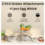 Eallpha Mixing Bowls with Lids Set 10pcs | Stainless Steel Mixing Bowls with Graters and Egg Whisk,Nesting Bowls Set for Baking, Cooking, Meal Storage(1.2QT-5.5QT)