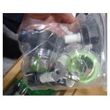 RVGUARD 12V DC Self Priming Water Pump, 3.5 GPM 45 PSI, Green Plastic Diaphragm Pump with Strainer Filter, Adapters, for RV, Yacht, Garden, Camper