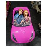 Liberty Imports Doll-Sized Convertible Car for Dolls 2-Seater Pink Vehicle with Rolling Wheels, Seat Belts w/ Two 11.5 Dolls Included