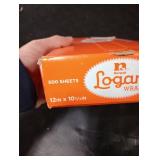 Logan Interfolded Dry Wax Paper Grease Proof Deli Paper 12 Inch x 10 3/4 Inch-, 500 Count (500 Count)
