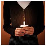 Juvale Candle Drip Protectors Paper Discs - 3 in White Cardstock, 200 Pack - Wax Catcher & Paper Bobeche for Tapers for Candlelight Vigils & Services