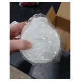 Blulu  Christmas Clear Acrylic Ornament Blanks Bulk Round Acrylic Discs Ornament Vinyl Christmas Hanging Circle Ornaments Blank with 2 Rolls Red Ribbon for Xmas Tree DIY Crafts(4 Inch)