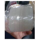 Blulu  Christmas Clear Acrylic Ornament Blanks Bulk Round Acrylic Discs Ornament Vinyl Christmas Hanging Circle Ornaments Blank with 2 Rolls Red Ribbon for Xmas Tree DIY Crafts(4 Inch)