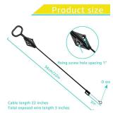 D-Ring Recliner Handle Replacement, Compatible with Lazy boy Handle Parachute Recliner Release Extension Cable, 22 inch Inclined Sofa seat Handle Replacement Accessories