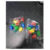 QZYL 2 Pack Christmas Light Necklace, Colorful Christmas Accessories, 9 LED Bulbs Light Up Necklace with 3 Flash Modes, Ugly Sweater Lights for Xmas New Year Party Favor Supplies Accessories