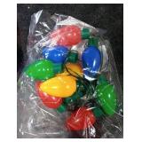 QZYL 2 Pack Christmas Light Necklace, Colorful Christmas Accessories, 9 LED Bulbs Light Up Necklace with 3 Flash Modes, Ugly Sweater Lights for Xmas New Year Party Favor Supplies Accessories