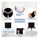 Mecodeco 100% Blackout Curtains for French & Side Doors, Light Blocking Drapes for Windows, Room Darkening Window Coverings - Privacy & Sleep Enhancing(10W x 42L Inch Black 1 Panel)