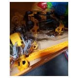 Billeeit Sand Construction Kit with Big Foldable Sandbox and 2.2lbs Moldable Sensory Play Sand, Truck Toys Including Castle Molds and Other Accessories - 36Pc Set for Kids 3+