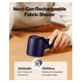 VASSON Fabric Shaver, Sweater Shavers to Remove Pilling, High-Perf Defuzzer, Rechargeable Electric Lint Shaver for Fuzz and Lint Balls from Clothing, Upholstery, Bedding (Blue)
