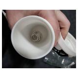 Shake Shot - White - 4oz Mini Shaker Bottle for Pre Workout, Creatine, Small Scoop Supplements (Not for Protein) Clip & Shaker Ball