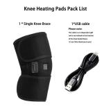 Dr.WYFOOT Heat Knee Heating Pad - 3-Temperature USB Rechargeable, Adjustable Wrap for Arthritis & Joint Pain Relief, Portable Heated Knee Brace for Men & Women(1 Piece Black)