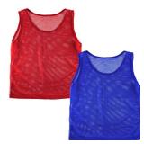 Super Z Outlet 12 Pinnies Scrimmage Vests Team Practice Jersey for Child Youth Teen Lightweight (Red/Blue)