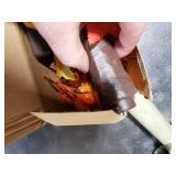 2 Pack 24 Inch Fall Maple Tree with 48LED Thanksgiving Table Decorations Battery Operated Lighted Tabletop Artificial Tree with Pumpkin Acorn Maple Fall Centerpieces Indoor Fall Decorations for Home