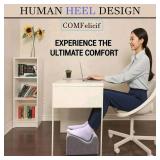 COMFelicify Foot Rest for Under Desk at Work, Ergonomic Under Desk Footrest with Washable Cover, Memory Foam Foot Stool for Office Chair & Gaming Chair, Back & Hip Pain Relief, Dark Gray