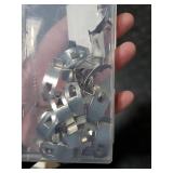 24 PCS Photo Frame Clips, Backboard Fixing Clips Metal Spring Turn Clip Hanging Supplies Artwork Backboard Fasteners, Silver 35x13mm