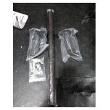 DOJUWIN Black Curtain Rods for Small Windows, 16 to 28 Inch, 1 Inch Wrap Around, Room Darkening, Industrial Heavy Duty, Blackout, Indoor Outdoor