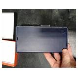 SHIELDON Case for Galaxy S25 Ultra 6.9, Genuine Leather Wallet Flip Book RFID Blocking Card Holder Kickstand Shock Absorbing Protective Case Compatible with Galaxy S25 Ultra - Retro Dark Blue