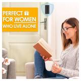 Home Security Door Reinforcement Lock - Child Proof High Security Door Lock Front Door Locks for Kids Safety Withstand 800 lbs Top Door Latch Lock Flip Door Guardian for Inward Swinging Inside Door NO