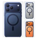 TORRAS for iPhone 17 Pro Case, Camera Control, Fit for MagSafe, Military-Grade Protection, Magnetic Slim Translucent Anti-Fingerprint Phone Case for iPhone 17 Pro 6.3, Deep Blue