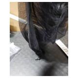 Trinkrittey Large Bird Cage Seed Catcher 31 x 118 inches Adjustable Bird Cage Net Cover Black Bird Cage Cover Elastic Band Mesh Cage Cover Skirt Nylon Mesh for Parakeet Parrot Cages