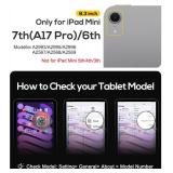 BRAECN Case for iPad mini 7 (A17 Pro) 8.3 Inch, iPad mini 6th Generation Case, Silicone Heavy Duty Protective Cover w/Screen Protector, Shoulder Strap, Pencil Holder, Swivel Handle Grip, Rose Gold