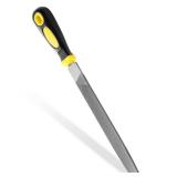 TOYIKOM 8 Inch Flat Hand Metal File, Metal Files for Steel with Ergonomic Handle, Durable High Carbon Steel Files Tools for Metal Wood and Stone Trimming, Shaping, Bastard File with Uniform Teeth