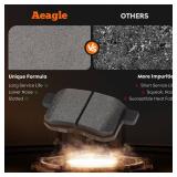 Front Ceramic & Rear Semi-Metallic Brake Pads Set for Honda Accord Only 2.4L LX/LX-S/LX-P 2008-2010 8PCS