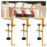 DSCVX Garland Hangers for Mantle,Heavy Duty No Drill Fireplace Stocking and Garland Hanger,2-in-1 Adjustable Stocking Hangers for Mantle,Sturdy Metal Stocking Holders for Christmas Decorations(3pcs)