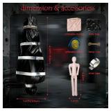 5ft Dead Body Halloween Prop with Air Pump, Hanging Corpse, Inflatable Decorative Death Victim, Spooky Halloween Party Haunted House Outdoor Indoor Yard Decorations