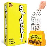 Lucky Egg Stack It Hilarious Stacking Family Games for Kids and Adults | 160 Categories, 20 Letters, Timer & Base | Fun Party Games and Board Games for Family Night for Ages 8+ | 2-8 Players