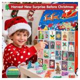 FLY2SKY Advent Calendar 2025 for Kids 24 Days Gifts Christmas Countdown Calendar Flexible 3D Printd Animals Toys Party Favors Christmas Decorations Stocking Stuffers Xmes Goodie Bags Fillers
