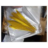 Colarr 12 Pack Christmas Baskets for Gift Empty Bulk Kraft Empty Gift Basket Kit with Handle Wrap Bag Bow DIY Cardboard Market Tray to Fill for Wedding Valentines Party, 9.8 x 6.5 x 4.3(Gold)