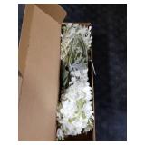 COEWUR 8PCS White Delphinium Artificial Flower Silk Larkspur Flowers 34.6